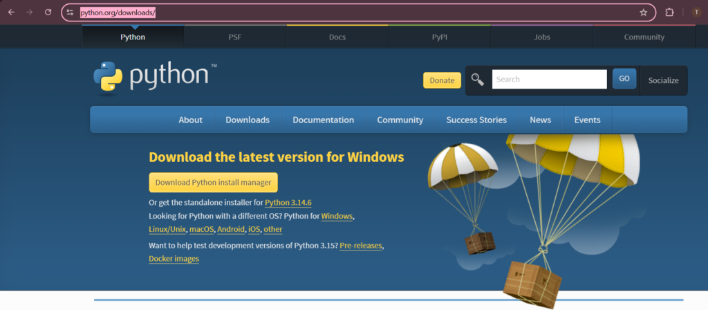 Install Python for Windows