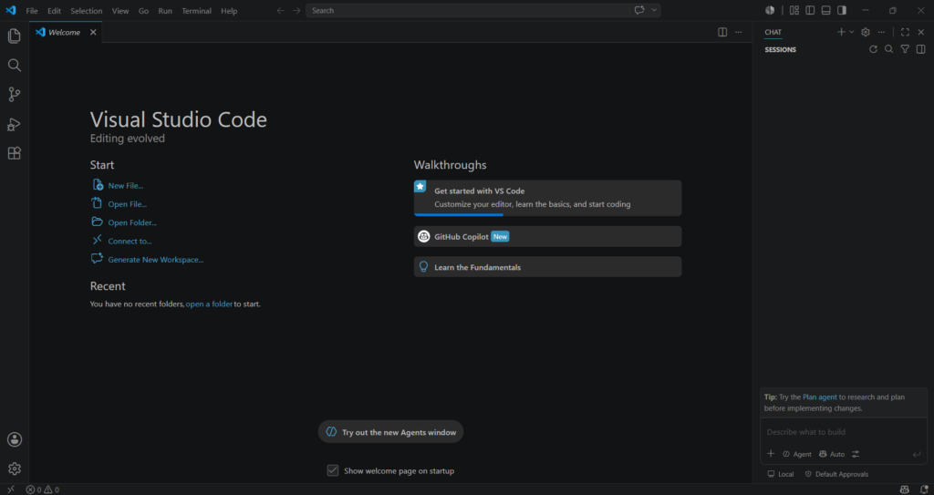 VS Code interface overview showing activity bar editor area and terminal for beginners