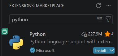 Installing Python extension in VS Code for beginners